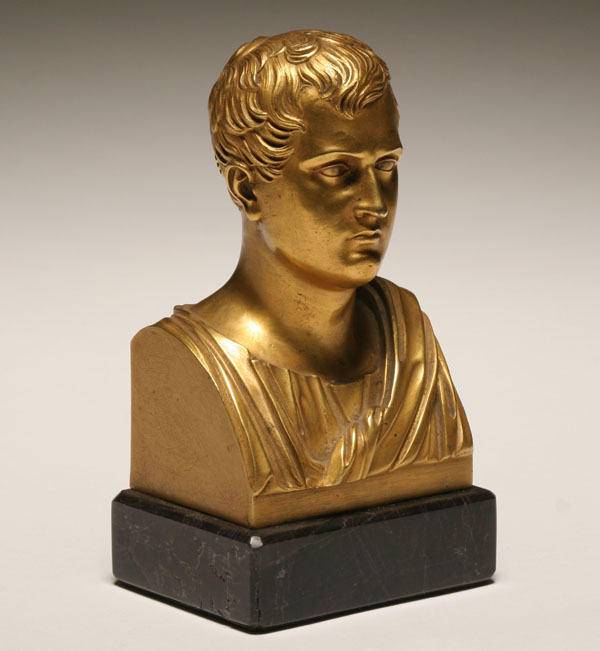 Napoleon bronze dore bust in the