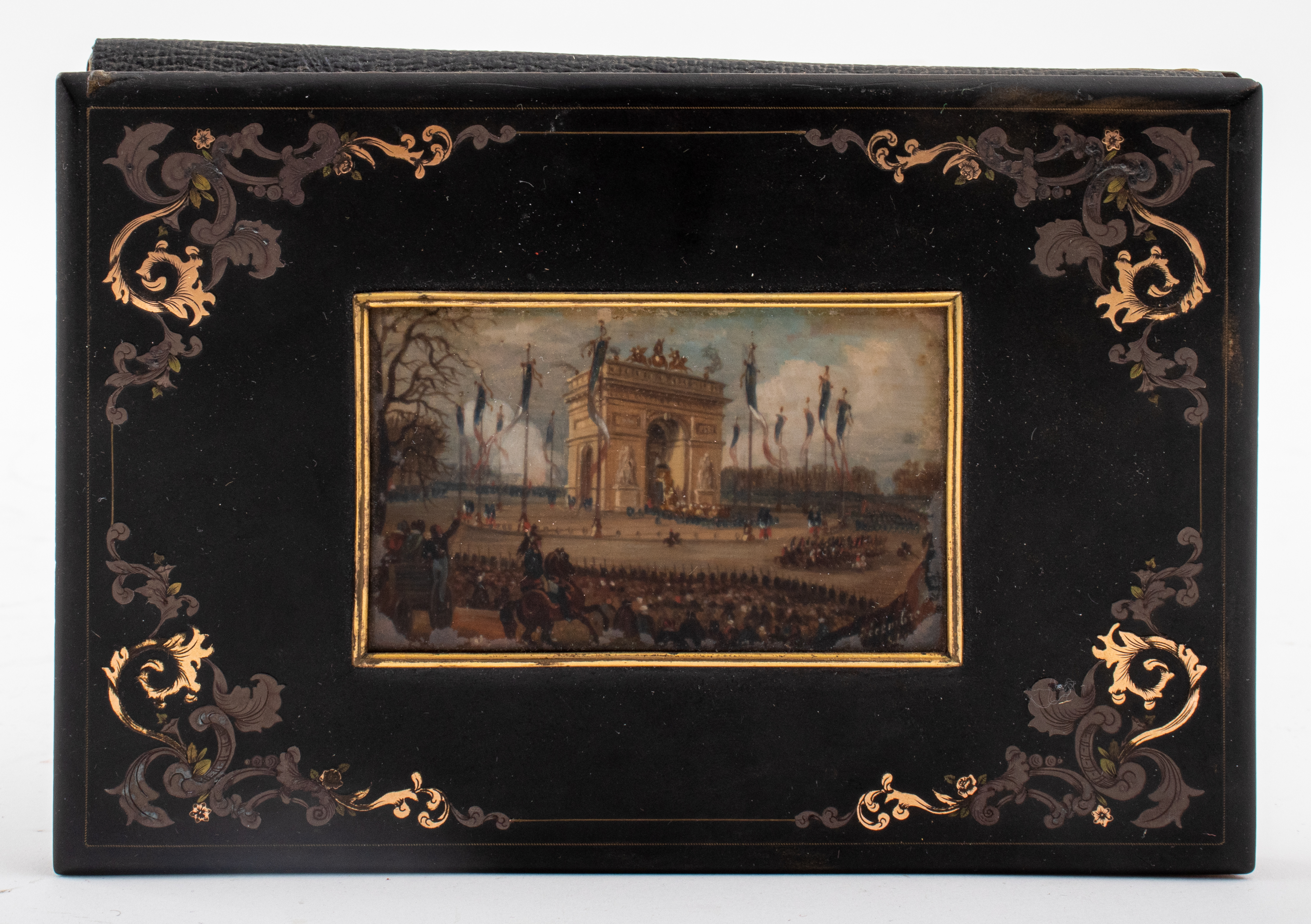 NAPOLEON III BRASS AND STEEL INLAID
