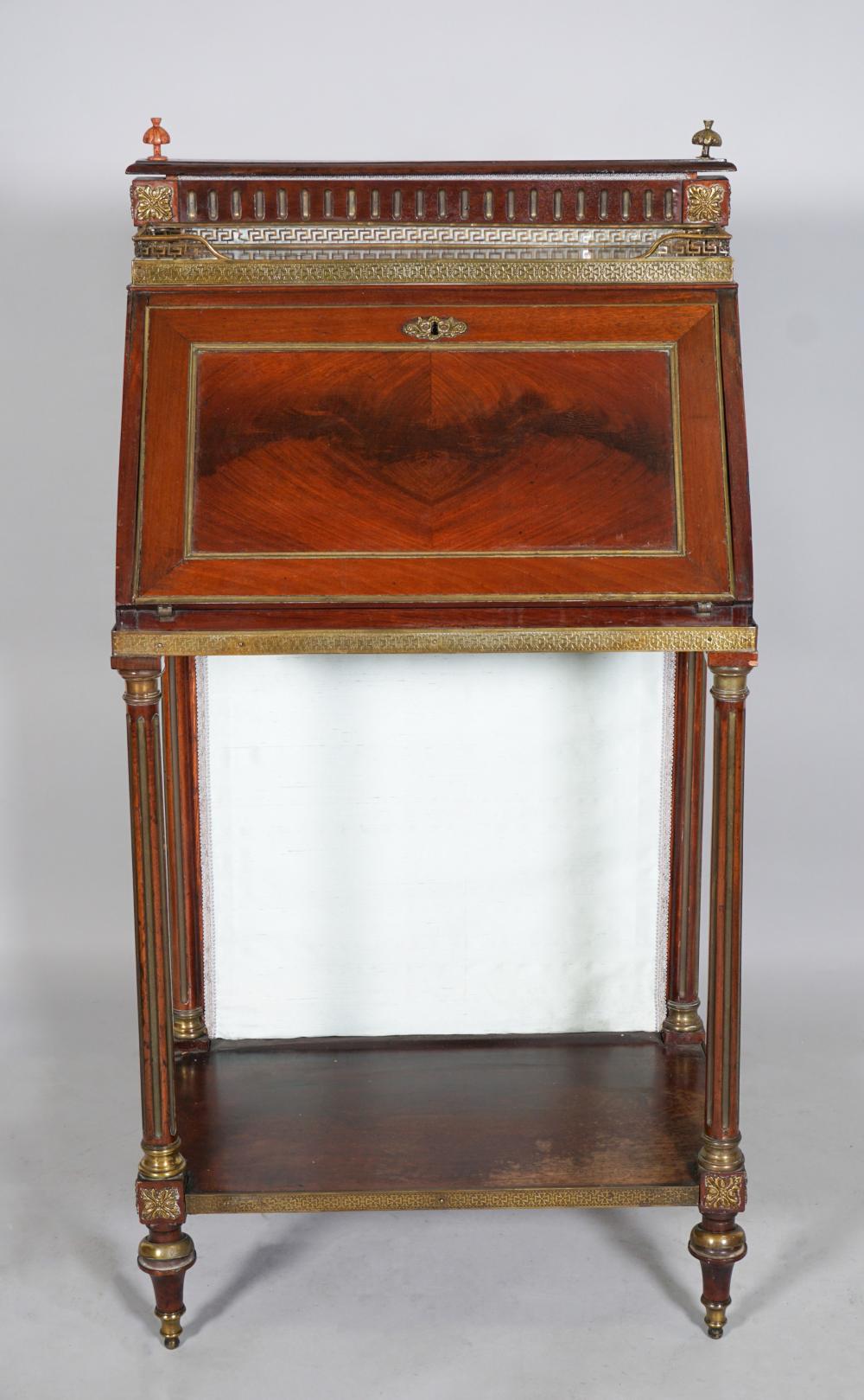 NAPOLEON III BRASS MOUNTED MAHOGANY