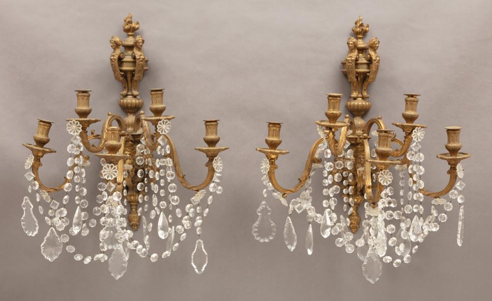 NAPOLEON III BRONZE FIVE-LIGHT