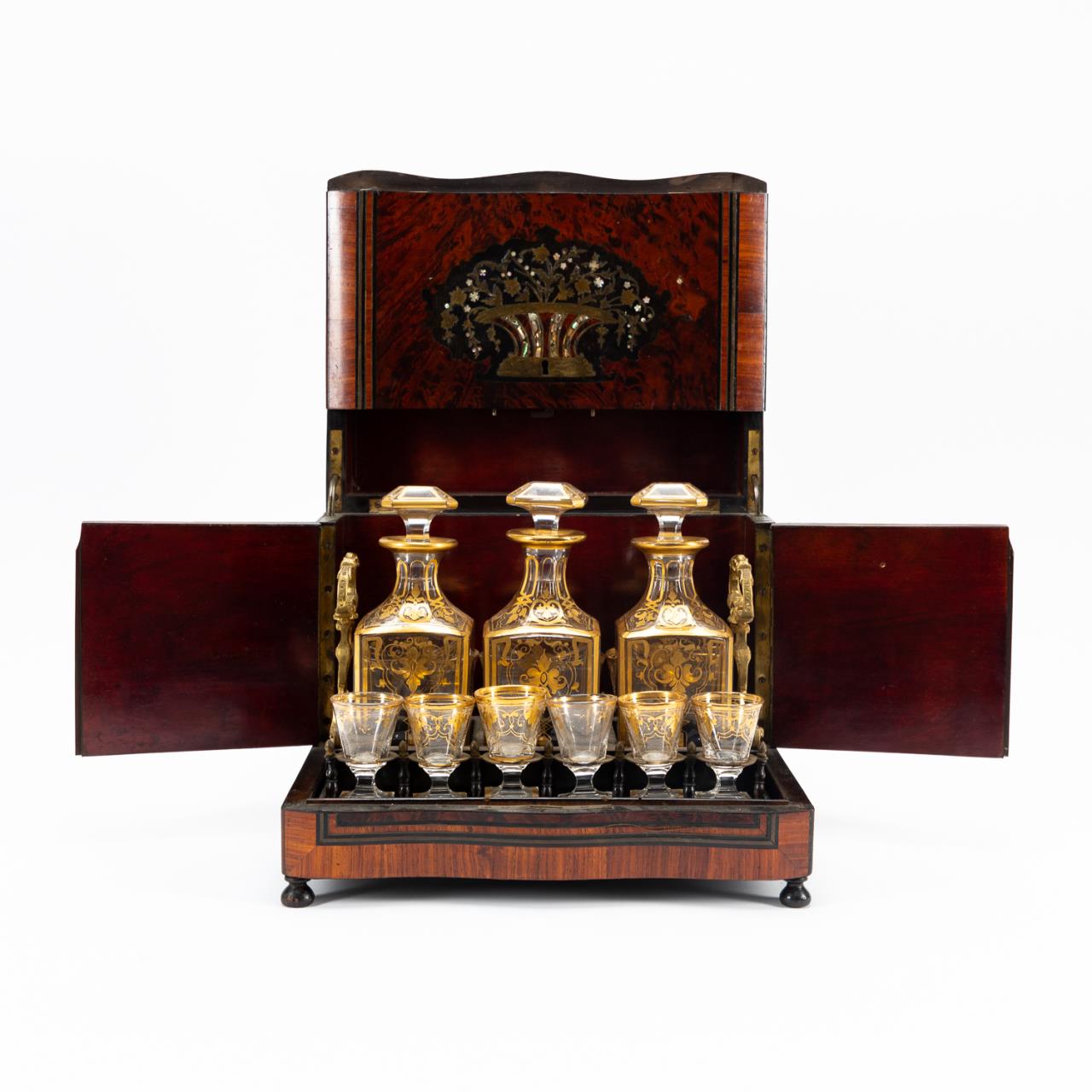 NAPOLEON III BURL INLAID FITTED