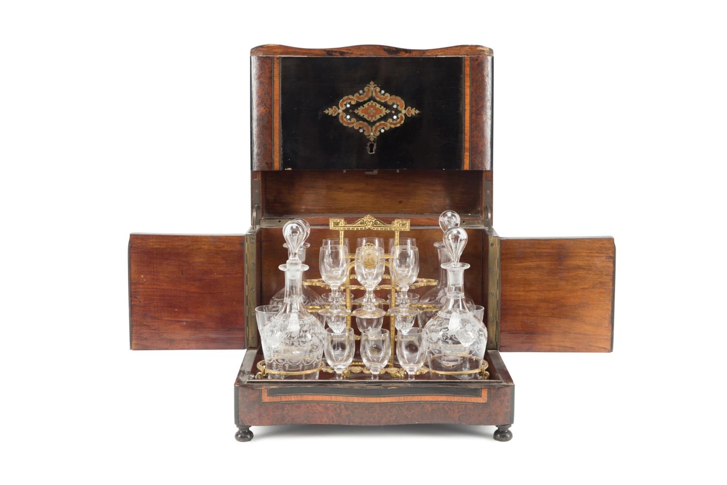 NAPOLEON III BURLWOOD & EBONIZED