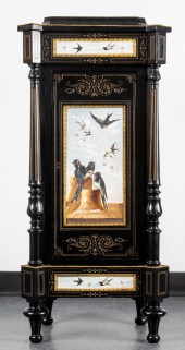 NAPOLEON III EBONIZED PORCELAI