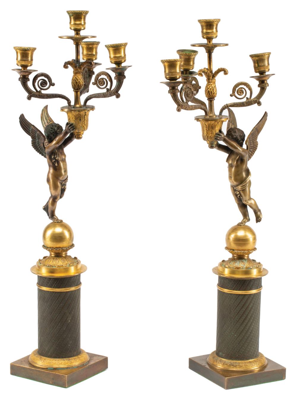 NAPOLEON III GILT AND PATINATED