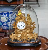 NAPOLEON III GILT BRONZE CLOCK