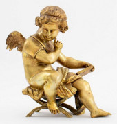 NAPOLEON III GILT BRONZE FIGUR