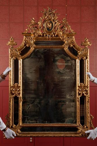 NAPOLEON III GILT MIRROR WITH