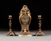Napoleon III ormolu three-piec