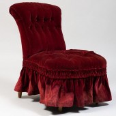 NAPOLEON III RED VELVET UPHOLS