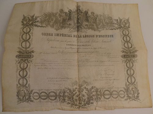NAPOLEON III SIGNED ORDER