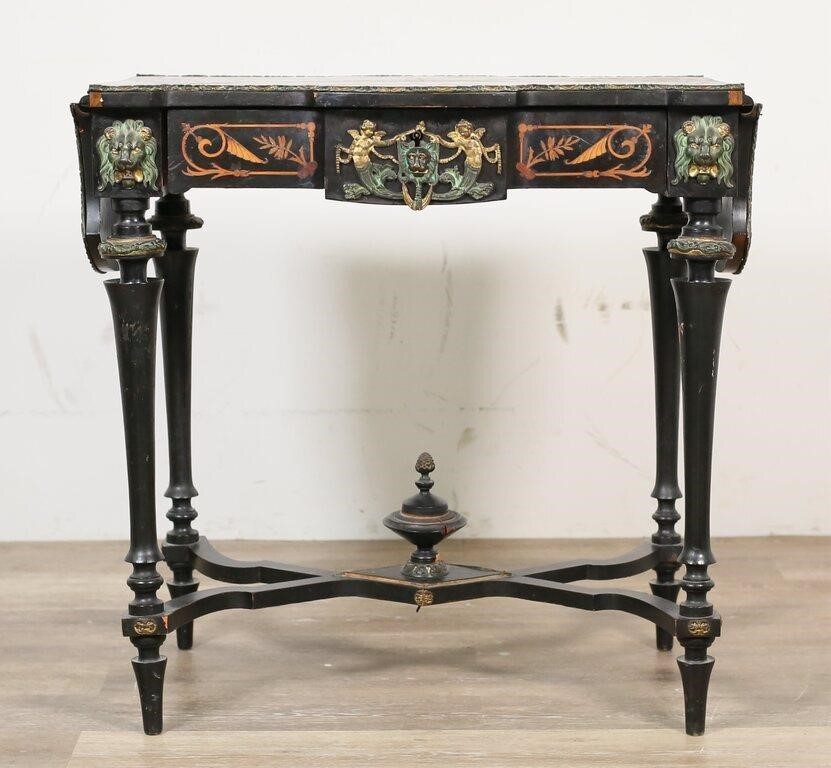 NAPOLEON III STYLE EBONIZED DROP