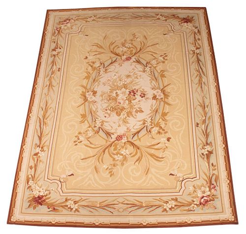 NAPOLEON III STYLE NEEDLEPOINT RUG,