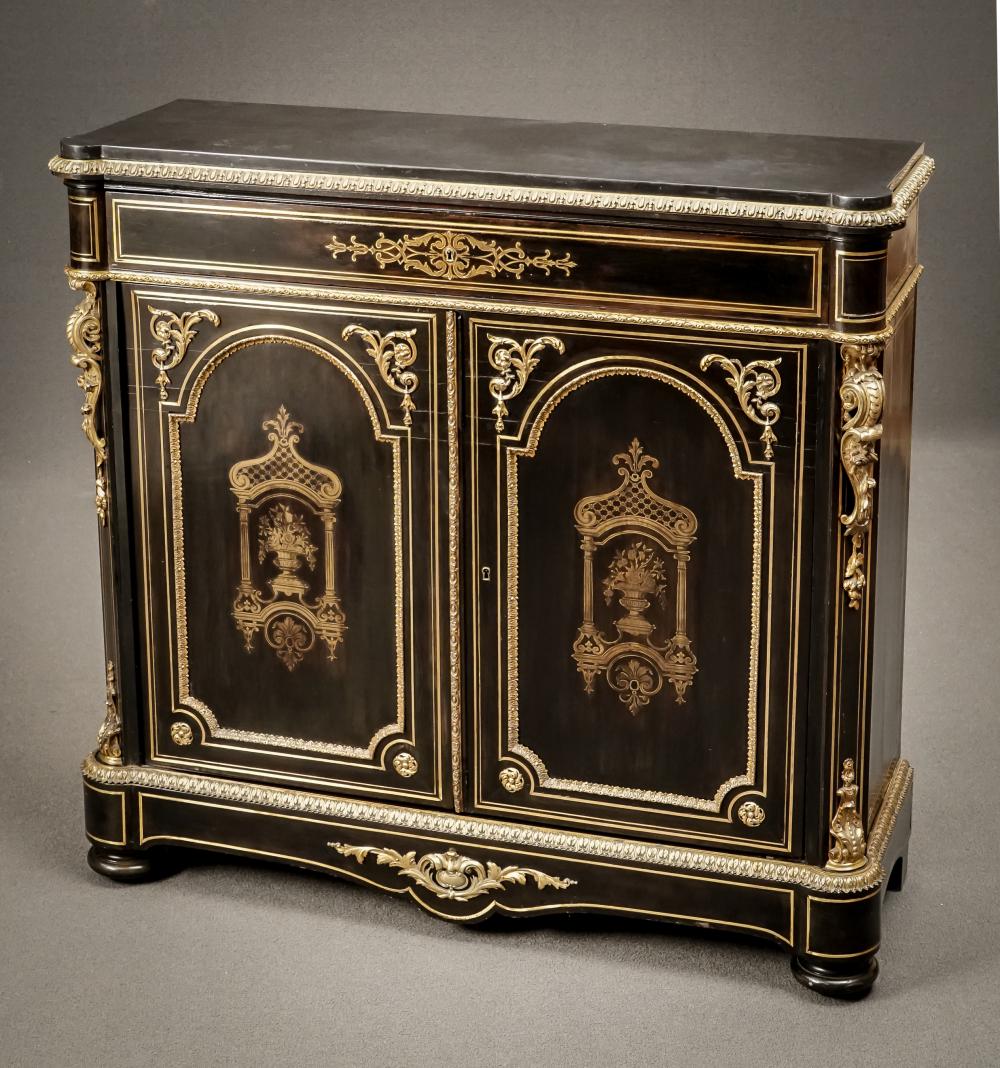 NAPOLEON III STYLE ORMOLU MOUNTED
