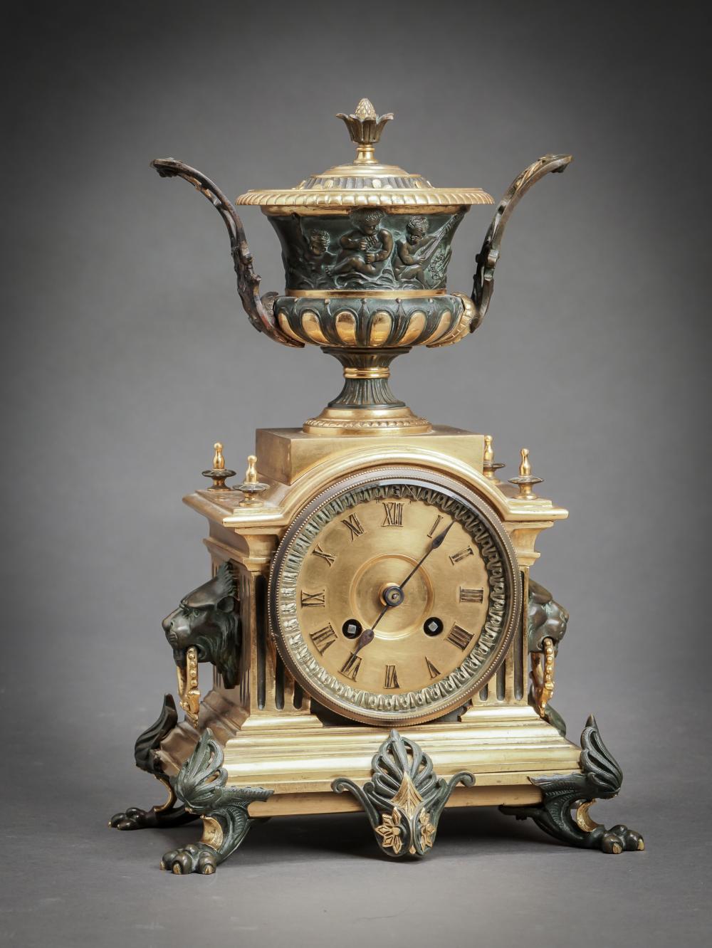 NAPOLEON III STYLE PATINATED BRONZE