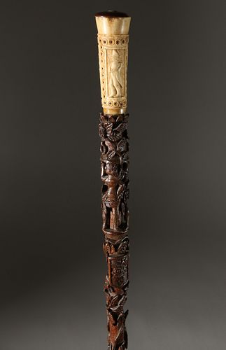 NAPOLEONIC CARVED BONE AND WOOD