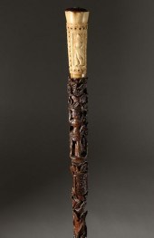 NAPOLEONIC CARVED BONE AND WOO