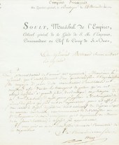 NAPOLEONIC FRENCH DOCUMENT. Pr