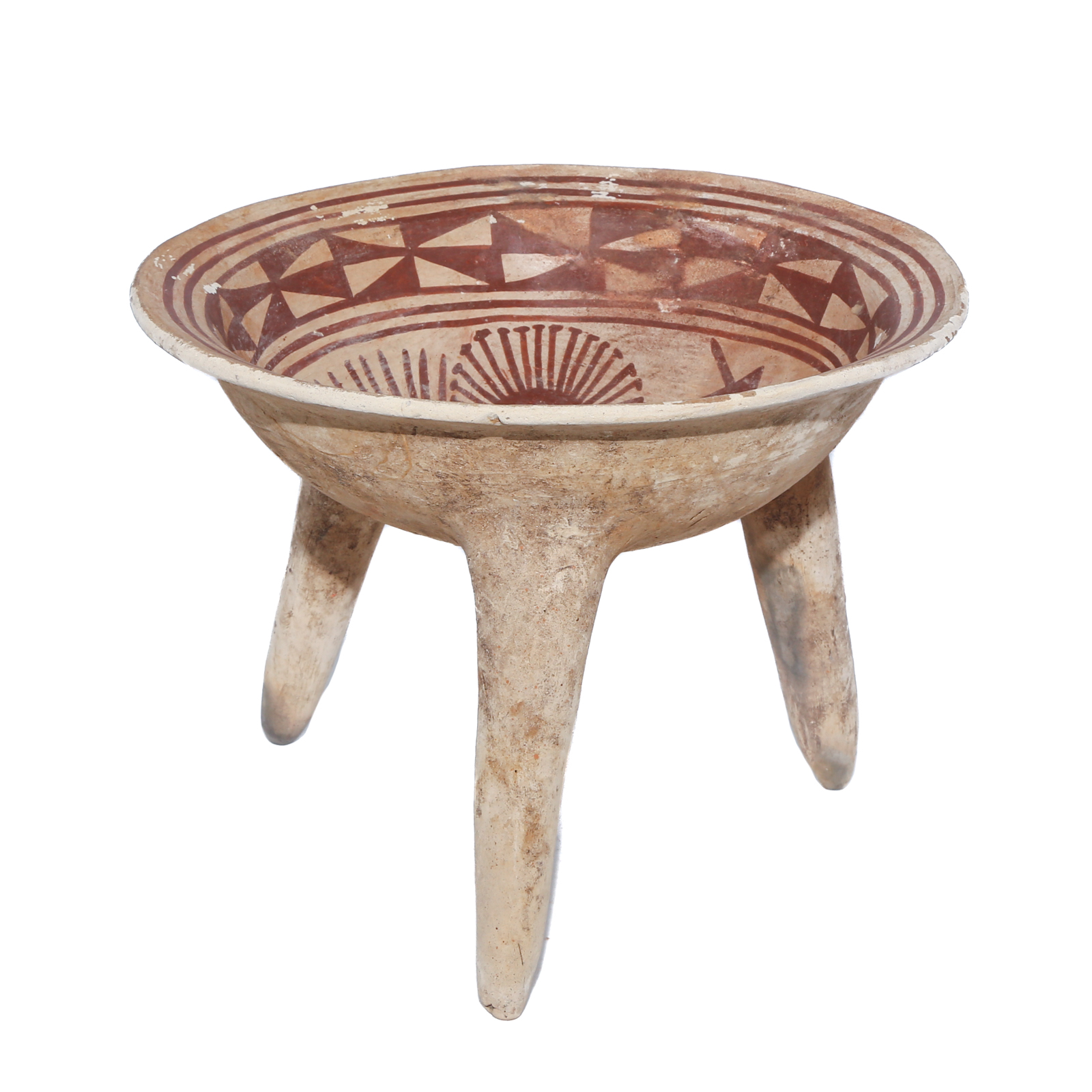NARINO-CARCHI PAINTED TRIPOD BOWL