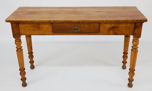 NARROW PINE ONE DRAWER CONSOLE
