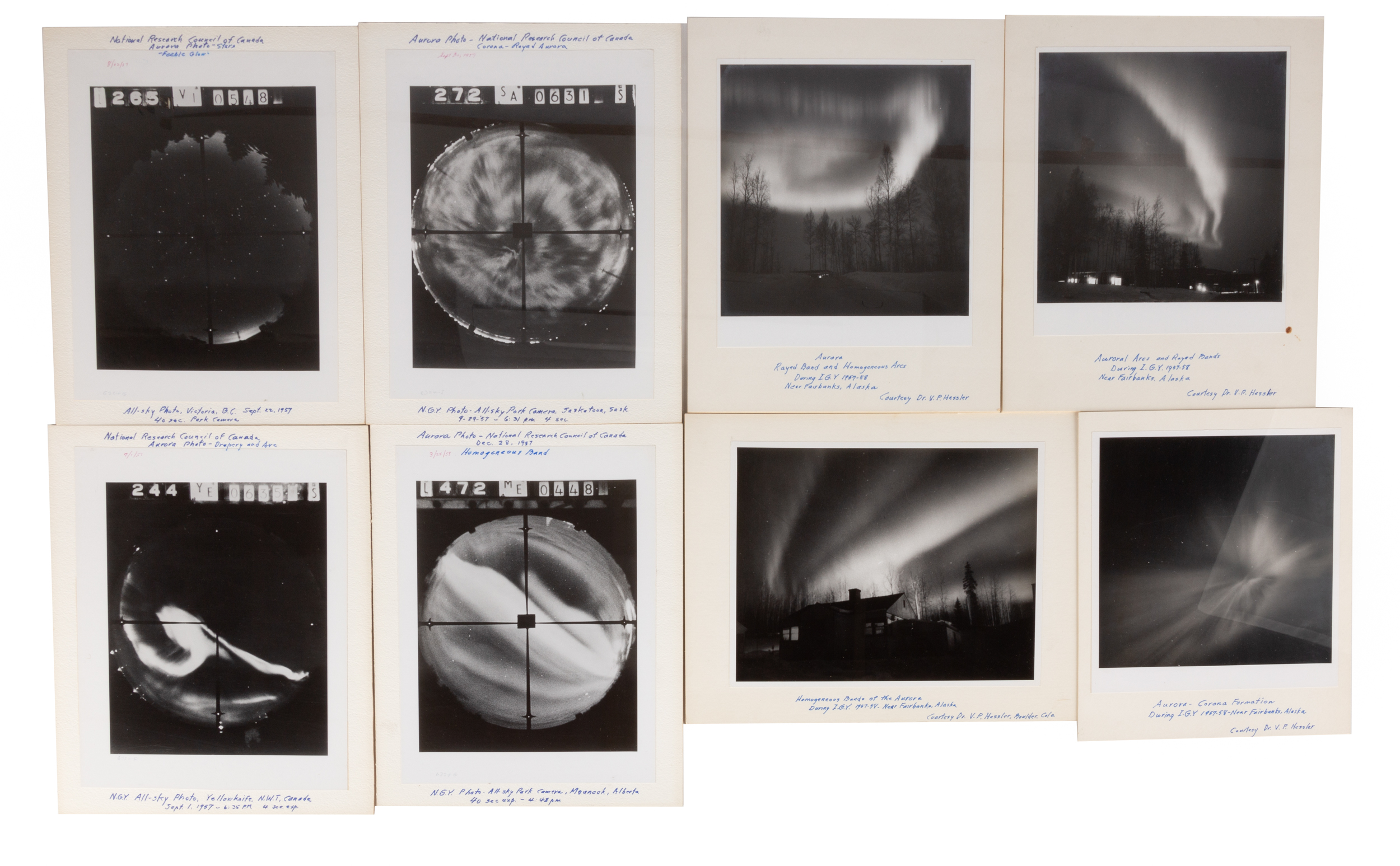 NASA PHOTOGRAPHS OF AURORAL &