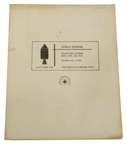 NASA TRAINING MANUAL, APOLLO, 1967,
