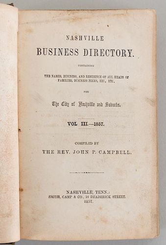 NASHVILLE 1857 BUSINESS