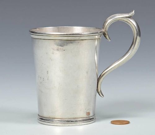 NASHVILLE COIN SILVER MUG, J.S.