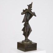 NAT WERNER, LARGE CUBIST BRONZ