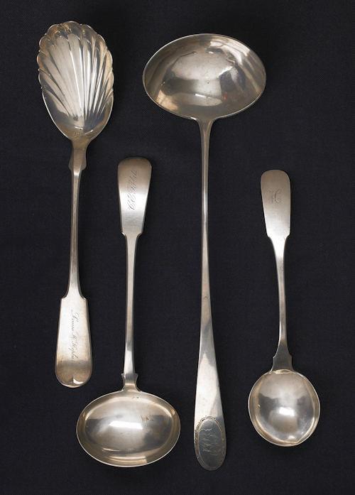 Nathan Adams silver ladle ca.
