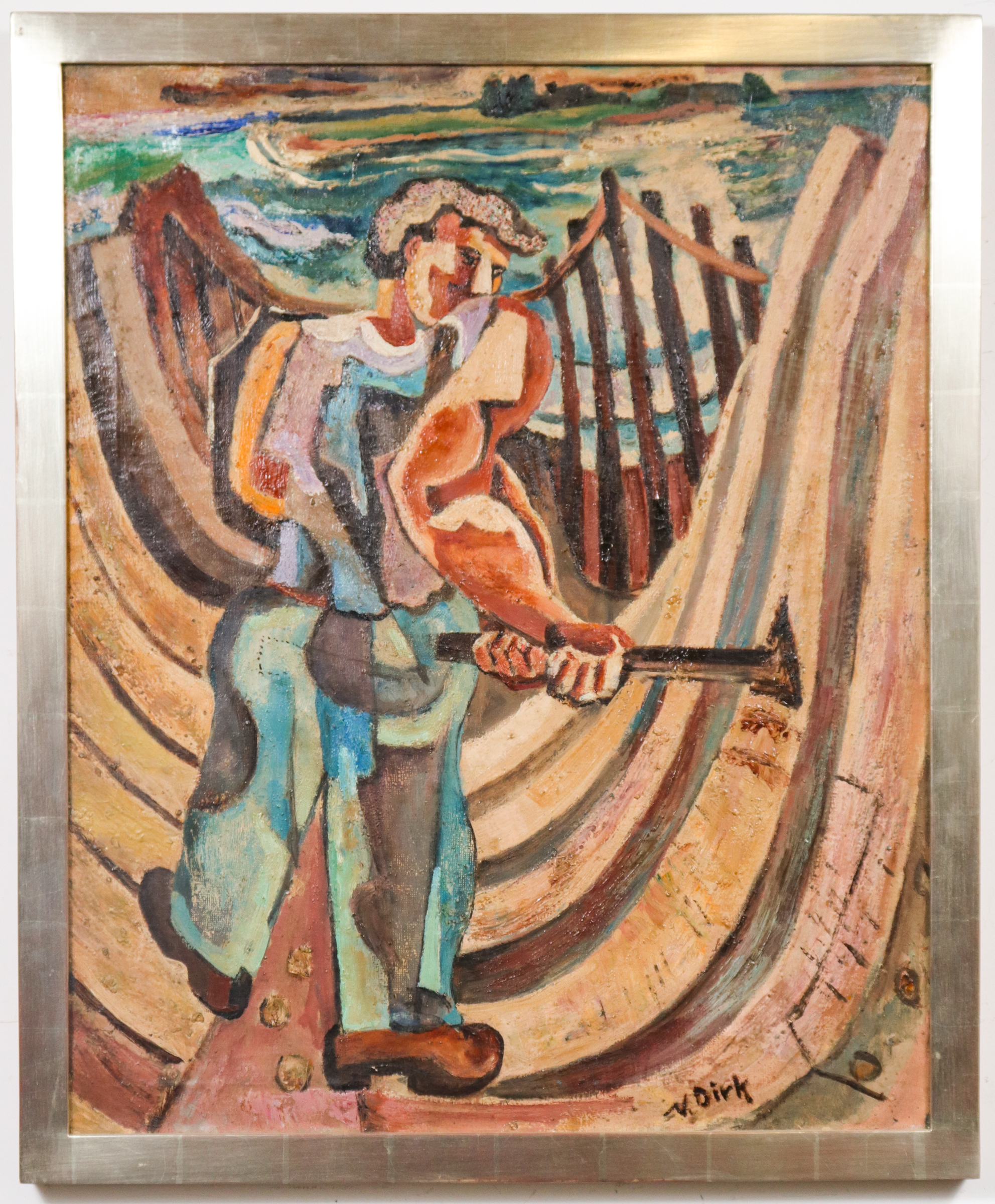 NATHANIEL DIRK "LABORER" OIL ON