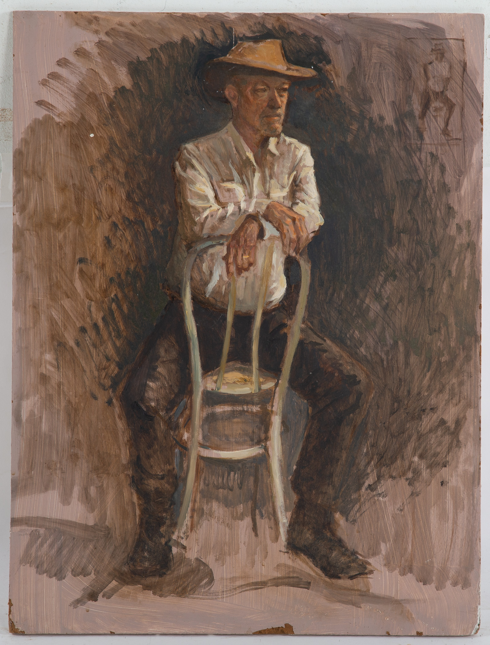 NATHANIEL K. GIBBS. SEATED MAN WITH
