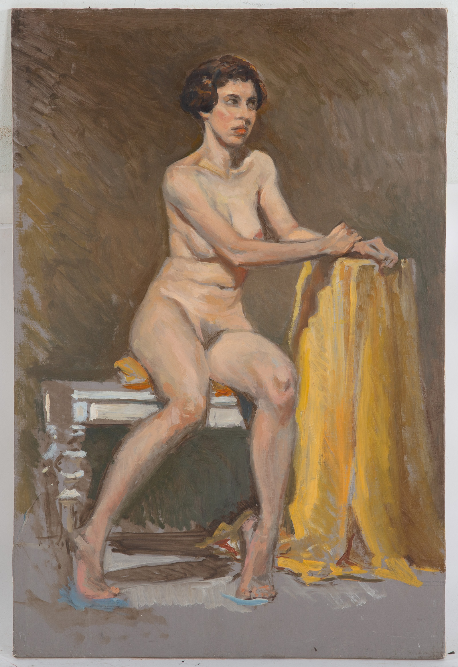 NATHANIEL K. GIBBS. SEATED NUDE