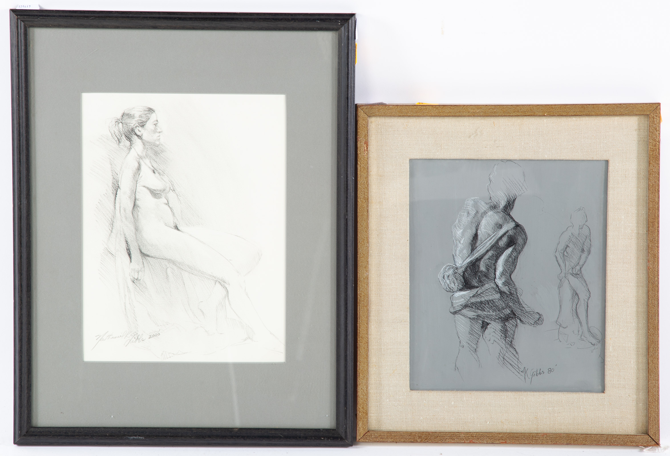 NATHANIEL K. GIBBS. TWO FRAMED