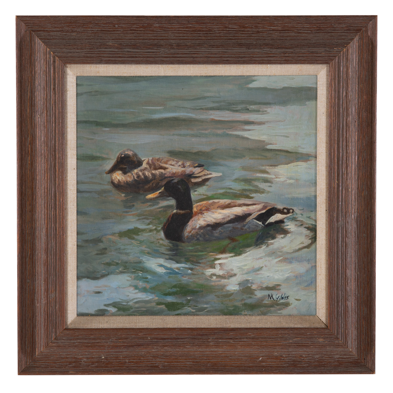 NATHANIEL K. GIBBS."DUCK," OIL ON