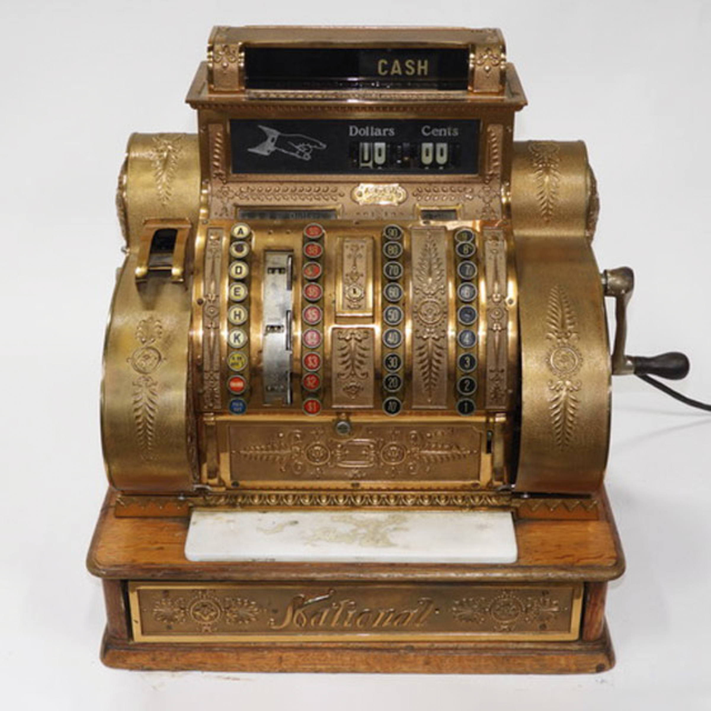 National Cash Register Brass Cash