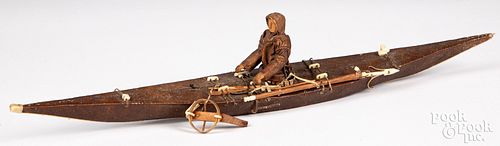NATIVE ALASKAN INDIAN INUIT KAYAK