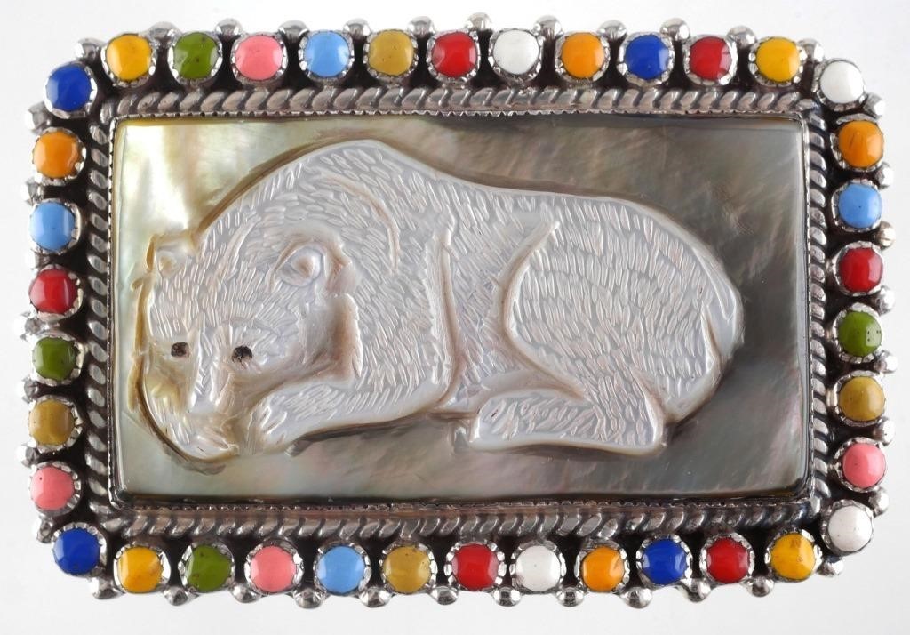 NATIVE AM STYLE MOSAIC STERLING