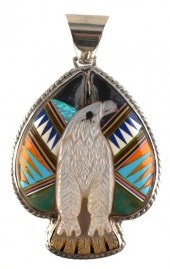 NATIVE AMER STYLE MOSAIC PENDA