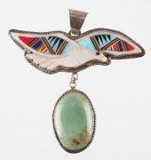 NATIVE AMER STYLE MOSAIC PENDA