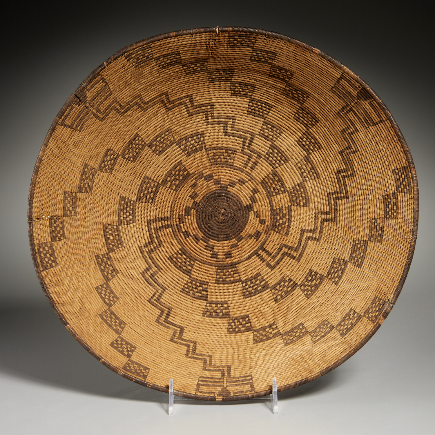NATIVE AMERICAN APACHE WOVEN TRAY
