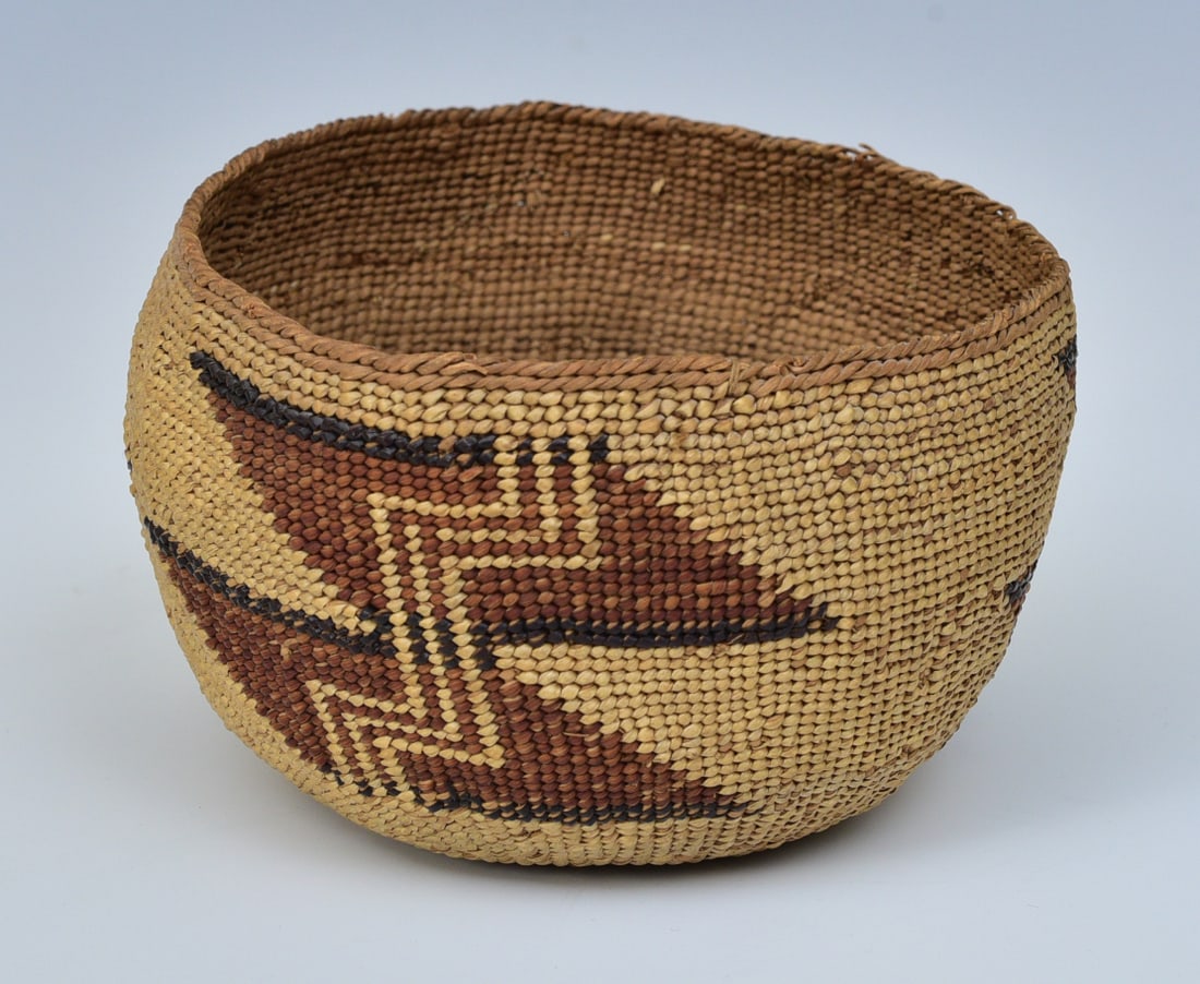 NATIVE AMERICAN BASKET, GEOMETRIC