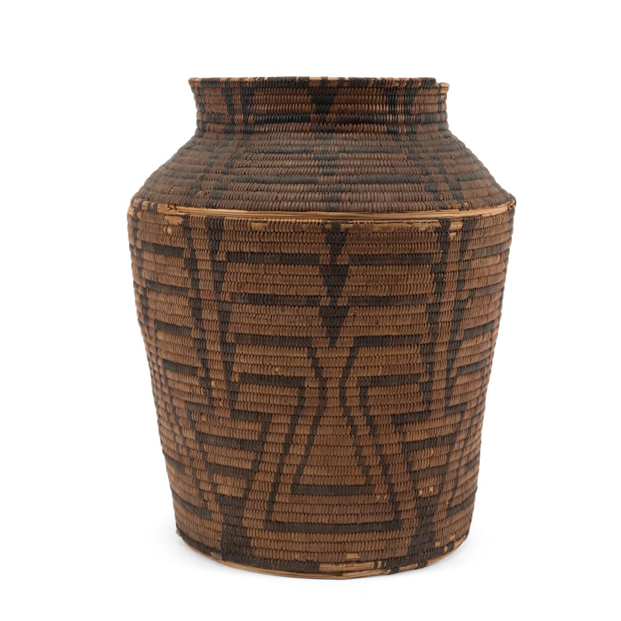 NATIVE AMERICAN BASKET JAR /