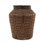 NATIVE AMERICAN BASKET JAR / O