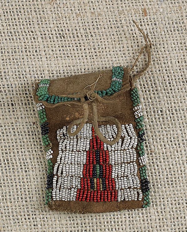 Native American beaded leather