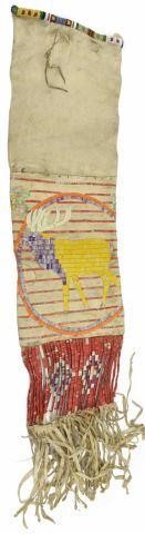 NATIVE AMERICAN BEADED QUILLED