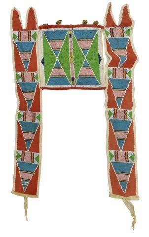 NATIVE AMERICAN BEADED WOOL