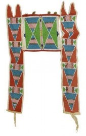 NATIVE AMERICAN BEADED WOOL MA