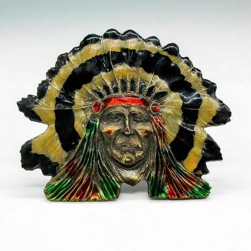 NATIVE AMERICAN BRASS COLORED