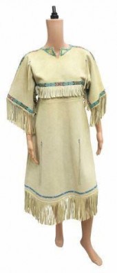 NATIVE AMERICAN BUCKSKIN BEADE