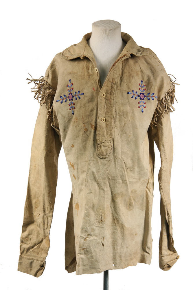 NATIVE AMERICAN BUCKSKIN SHIRT -